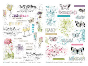 **Pre-Order** 49 and Market - Vintage Bits 6x8 Rub-ons - Fresh Start (ETA End Jan 25)