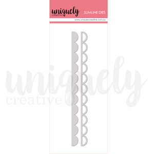 Uniquely Creative: Uniquely Creative - Serenity - Slimline Scallop Strip Die Set