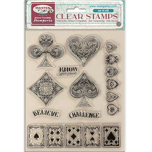 Stamperia - Master of Magic - Acrylic Stamp 14x18cm "Playing Cards"