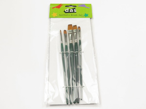 Tools Storage Bags Das: Das - Synthetic Flat Brush Set (5pk)