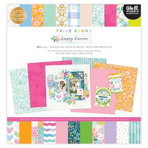 Paper Pads Packs American Crafts: American Crafts - Paige Evans - Happy Haven - 12x12 Project Paid with Sticker Sheets & Specialty Papers