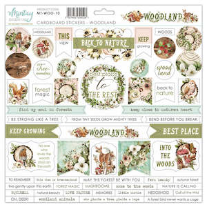 Mintay - Woodland - 12x12 Cardboard Stickers