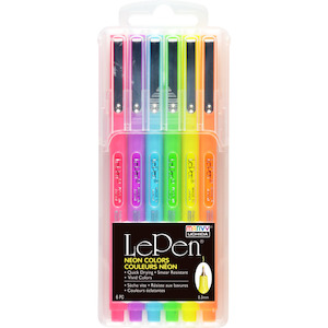 Pens Markers Pastels Marvy Uchida: Marvy - LePen - Neon (6pk)