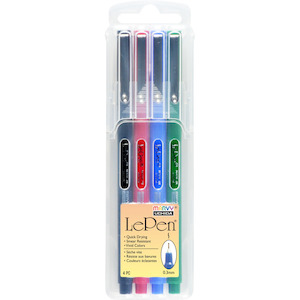Pens Markers Pastels Marvy Uchida: Marvy - LePen - Primary (4pk)