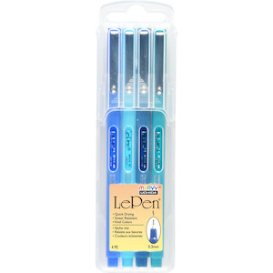 Pens Markers Pastels Marvy Uchida: Marvy - LePen - Blue (4pk)