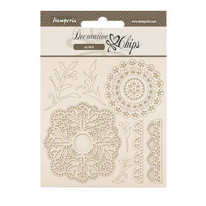 Stamperia - Timeless - Decorative Chips (14x14cm) - Lace