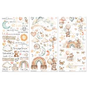 49 and Market - Little Dreamer - 6x12 Rub-on Transfer Set