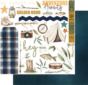 Uniquely Creative - Field Notes - 12x12 Pattern Paper "Coordinates"