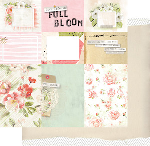 Uniquely Creative 12x12 Paper Full Bloom: Uniquely Creative - Full Bloom - 12x12 Pattern Paper "Primrose"