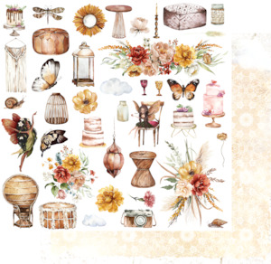 Uniquely Creative - Boho Picnic - 12x12 Pattern Paper "Marigold"