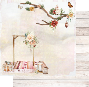 Uniquely Creative - Boho Picnic - 12x12 Pattern Paper "Clementine"