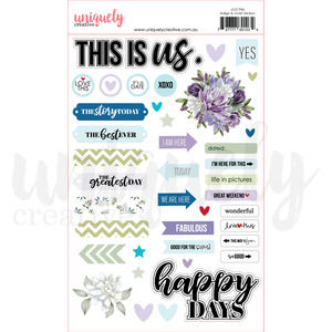 Uniquely Creative 12x12 Paper Indigo Violet: Uniquely Creative - Indigo & Violet - Stickers