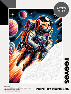 Reeves: Reeves - Paint by Number - Astro Kitty - 12"x16"