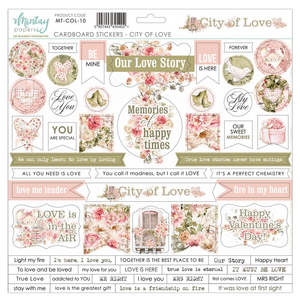 Chipboard Mintay: Mintay - City of Love - 12x12 Cardboard Stickers