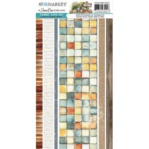 Decorative Tape 49 And Market: 49 and Market - Whispering Way - Washi Fabric Tape Sheet Set (12pcs)