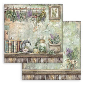 Stamperia - Herbarium Silvae - 12x12 Paper "Lavender"