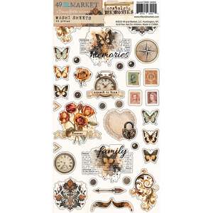 Decorative Tape 49 And Market: 49 and Market - Nostalgic Memories - Washi Tape Sheet Set (2pcs)