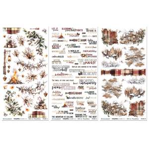 49 and Market - Timber & Tweed - 6x12 Essential Rub-on Transfer Set