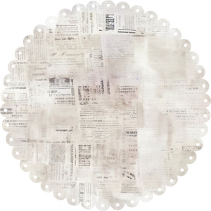 Uniquely Creative - Ultraviolet Delight - Newsprint Scalloped Decorative Base Layer