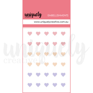 Uniquely Creative - Ultraviolet Delight - Dew Drop Heart Stickers - Romantic