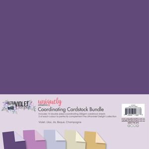 Paper Pads Packs Uniquely Creative: Uniquely Creative - Ultraviolet Delight - 12x12 Coordinating Cardstock Bundle (10pk)
