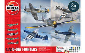 Airfix: Airfix - Large Starter Set - D-Day Fighters 1:72 (Skill Level 1)