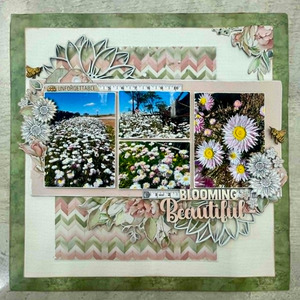Kits Scrapbooking Model Planes Cars Tanks Scrapbooking Layouts: Dusty Attic - Blooming Beautiful - Layout Kit