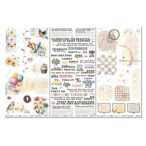 49 and Market - Glimmer & Glee - 6x12 Blendable Rub-on Transfer Set