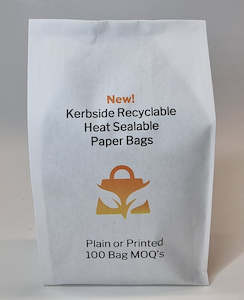 Custom Print EmberPack™ Dry Goods 500g Recyclable Paper Bag: 100 Bags