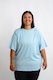 LuxeFit Oversize Tee - Baby Blue