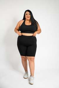 LuxeFit Premium Bike Short - Black