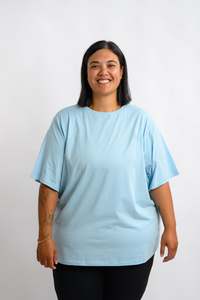 Embrace: LuxeFit Oversize Tee - Baby Blue