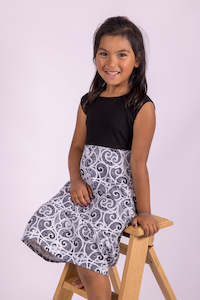 Kids Ruffle Dress: Kids Ruffle Dress - Soft Grey