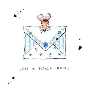 Still Sunday Designs: SCSSLW08 Just a little note Mouse (6 pack)