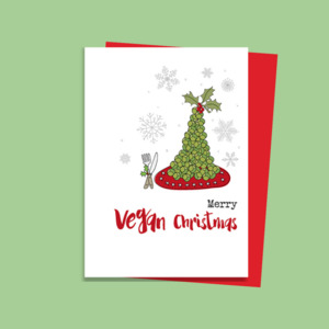 Dandelion Stationery: SCDSFA4156 Merry Vegan Christmas (6 pack)
