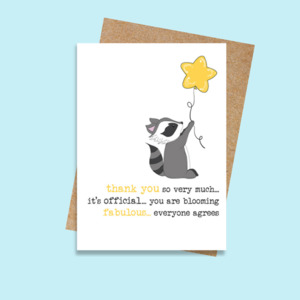 Thank You: SCDSWW881 Racoon Blooming Fabulous (6 pack)