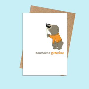 Thank You: SCDSWW645 Moustache Gracias (6 pack)