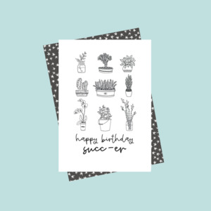 Thank You: SCDSM016 Happy Birthday Succ-er (6 pack)