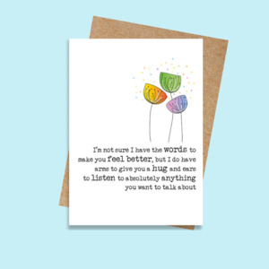 Get Well Sympathy: SCDSWW307 Don't have the words...(6 pack)