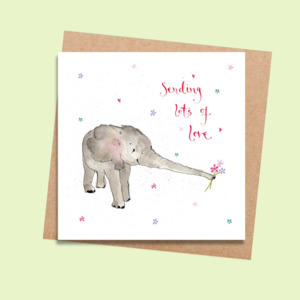 Get Well Sympathy: SCLMDFF26 Ele Sending Love (6 pack)