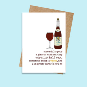 SCDSWW771 Wine glass half full (6 pack)