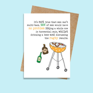 Humour: SCDSWW766 Men can't multitask (6 pack)