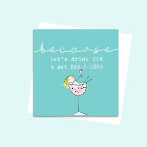 SCBBBC08 Because let's drink gin and get fabulous (6 pack)