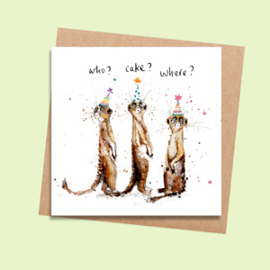 Humour: LMDWL47 Three Meerkats (6 pack)