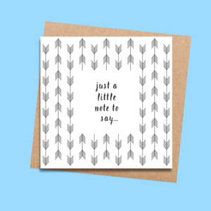 Get Well Sympathy: D04 Just a little note (6pack)