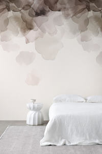 Chocolate Taupe: Bloom Wallpaper - Coffee
