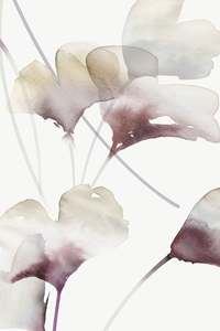 Fawn: Sample - Gingko Mural Wallpaper Grape