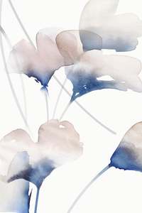 Sample - Gingko Mural Wallpaper Blush