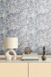 Silver Grey: Colour Field Wallpaper - Stone metallic