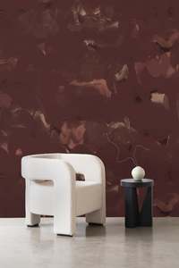 Dreamer Wallpaper - Merlot Brushed Metallic